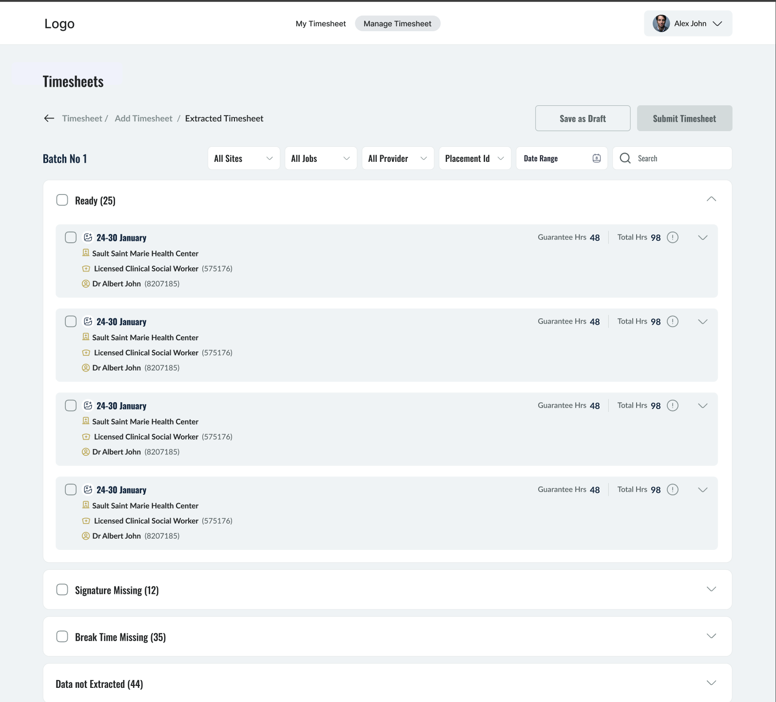 Mach 1 Sync batch summary preview